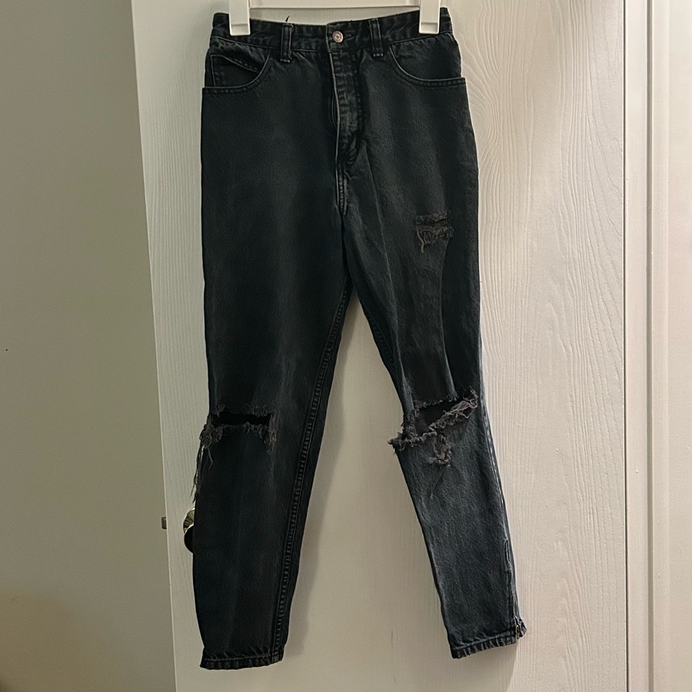 Vintage Guess Charcoal Distressed Jeans